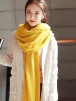 【Miki Xinyuan】2022เลียนแบบผ้าขนสัตว์ชนิดหนึ่ง WomenScarf PreppyScarve หนาผ้าคลุมไหล่ Shawl Bufanda Stoles Foulard