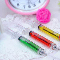 New Hot 4 Pcs Ballpoint Pen with Liquid Injector Shape Office Stationery