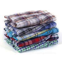 5 Pcs 100 Cotton Mens Underwear Boxers Shorts Casual Sleep Underpants Quality Plaid Loose Comfortable Homewear Knickers Panties