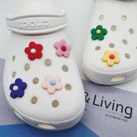 Cutie 6Colors Flowers (Red / Light Pink / Deep Pink / Purple / Deep Yellow / Green) Button Shoe Cute Decorations Accessories Shoes Charm Deco Jibbitz Shoes Diy Charms Sneaker