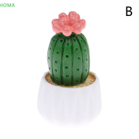 ?【Lowest price】HOMA พืชสีเขียวน่ารักแคคตัสเครื่องประดับขนาดเล็กกระถาง gadget ตกแต่งภายในรถ