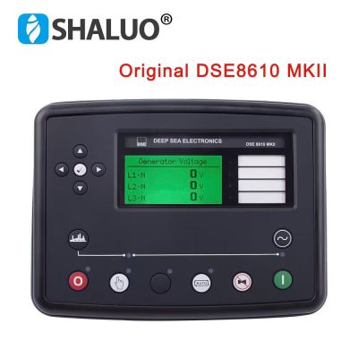 โมดูลควบคุมเครื่องกำเนิดไฟฟ้าดีเซลเริ่มต้นอัตโนมัติ MKII DSE8610ทะเลลึกของแท้แผงควบคุมกระดานอัจฉริยะขนาน