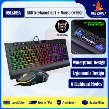 ONIKUMA G21 104 Keycaps Gaming Keyboard & CW902 Gaming Ergonomic Mouse –  Onikuma Gaming