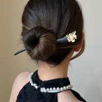 Classic Hair Sticks Chinese Wedding Chopsticks Girls Hanfu Party Hairpins Flower Fairy Headpiece Forks Wooden Hair Clips Jewelry Haberdashery