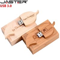 JASTER tree leaf box flash drive gift 64 GB 32 16 8 4 pen USB 3.0 usb ( free logo) memory stick pen drive