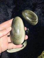 50-70mmNatural Gold Obsidian Stone Play คริสตัลพลังงาน DIY จี้ตกแต่ง Fish Reiki Healing