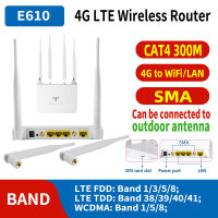 [COD]E610 300Mbps โมเด็มเครือข่ายไร้สายแบบพกพา4G WiFi Router FDD TDD LTE Mobile Hotspot S MIM การ์ดปลดล็อก SMA เสาอากาศภายนอก