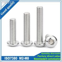 10/50pcs M2 M2.5 M3 M4 M5 M6 M8 304 A2-70 Stainless Steel Hexagon Hex Socket Pan Head Button Allen Bolt Screw L 2-100mm ISO7380