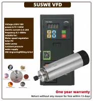 SUSWE 2.2KW 1.5KW 0.8KW มอเตอร์กระสวยหมุนพลังลม4KW ไดรฟ์ความถี่ตัวแปร VFD อินเวอร์เตอร์220V สำหรับบดซีเอ็นซีสลักบด