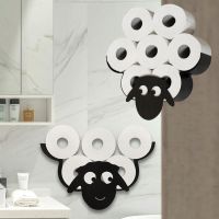 Sheep Tissue Holder Decorative Toilet Paper Holder Wall Mounted Storage Roll Metal Stand Racks Bathroom Kitchen Accessories Toilet Roll Holders
