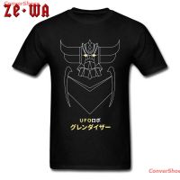 COD เสื้อยืดแขนสั้น Ufo Robot Grendizer T Shirt Mazinger Z Cool Tshirts Print Game Comic New T-Shirts For Men Black MotherS