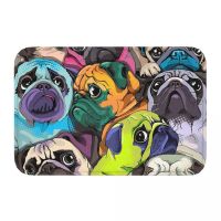 {Sea of Stars} French Bulldog Bath พรมกันลื่นภาพของ Pugs ห้องนอน Mat ยินดีต้อนรับพรมเช็ดเท้าตกแต่งบ้าน Rug