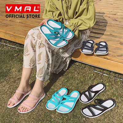 *VMAL รองเท้าส้นเตี้ยสไตล์เกาหลีรองเท้าแตะ Croc รองเท้าชายหาด Sepatu Kebun รองเท้าเจลลี่ผู้หญิงกลวงรองเท้าแตะสีลูกอมกันน้ำขนาดรองเท้าแตะชายหาด36-40