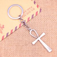 New Fashion Keychain 52x28mm cross egyptian ankh life symbol Pendants DIY Men Jewelry Car Key Chain Key Chains