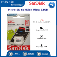 Thẻ nhớ Micro SD SanDisk Ultra 32GB Class 10 (new 2018) thumbnail