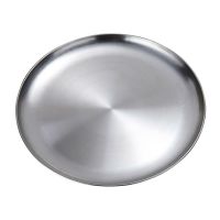 2020 New Stainless Steel Flat Dish Plate Insulated Thick Buffet Platter for Bbq Dish Plates Kitchen Accessories Pasta Plate