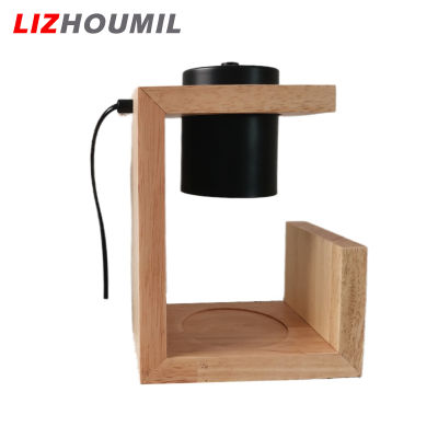 LIZHOUMIL โคมไฟอุ่นเทียนไม้ธรรมชาติ2หลอดหรี่แสงได้ปรับความสว่างได้โคมไปตั้งโต๊ะสำหรับของตกแต่งบ้าน