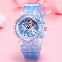 Hot Seller Childrens luminous watch Frozen 2 colorful flashing light cartoon toy female electronic