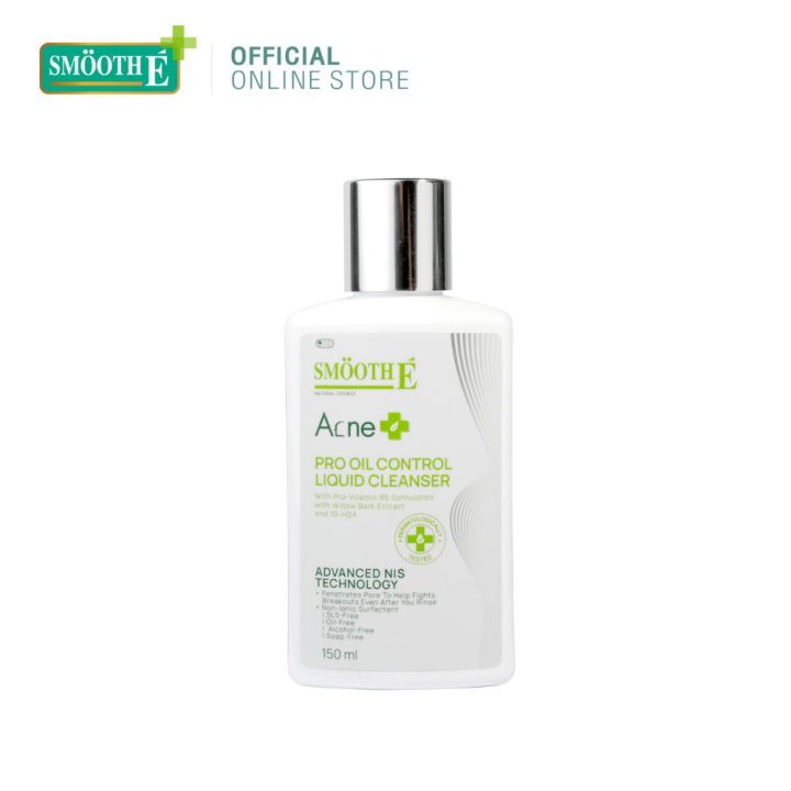 แพ็ค-2-smooth-e-acne-pro-oil-control-liquid-cleanser-150ml