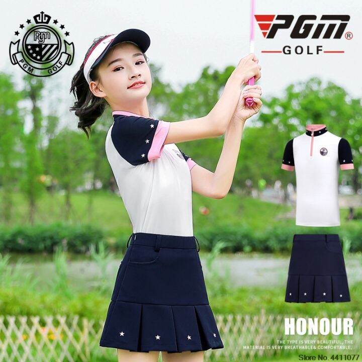 teenager-girls-golf-skirts-set-short-sleeve-breathable-shirt-pleated-skirt-children-quick-dry-tennis-badminton-wear-d0785