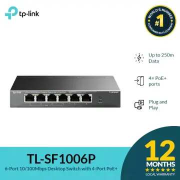 TL-SF1006P, 6-Port 10/100Mbps Desktop Switch with 4-Port PoE+