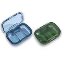 【YF】 2 Pack 3 Compartment Pill Box Moisture Proof Case Travel Organizer for Pocket Purse Daily Portable Medicine Vitamin