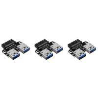 3X 20Pin to Dual USB3.0 Adapter Connverter Desktop Motherboard 19 Pin/20P Header to 2 Ports USB A Female Connector,PH22