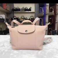 2023 LongchampˉSummer New Double Shoulder Bag Womens Dumpling Bun Small Sheepskin Commuter Bag