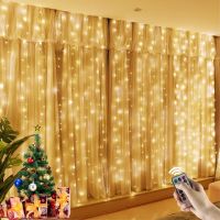 ZZOOI Christmas Lights 3M LED Curtain String Lights USB Fairy Garland Lamp Navidad New Year Window Wedding Room Christmas Decorations