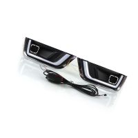 1Pair Car DRL Daytime Running Light Trim for Toyota Land Cruiser LC300 2022 2023 Two-Color Streamer Turn Running Lamp