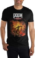 Mens round neck T-shirt Doom Eternal Video Game Mens Black Graphic Tee 4XL 5XL 6XL