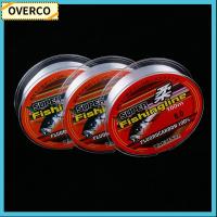 OVERCO 100m 100% Fluorocarbon ทนทาน 0.8-6LB สายเชือกแข็งแรง สายการประมง เส้นใยเดี่ยว ลวดเชื่อม ไนลอน PA