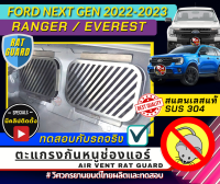 แผ่นกันหนู สำหรับ Next-Gen Ford Ranger 2022 2023 กันช่องอากาศ Next - Gen Everest  ตะเเกรงกันหนู ตะเเกรง GPN จาก rm auto shop โปรครบชุด 3 ชิ้น มีสีดำ พร้อมส่ง  rmautoshop