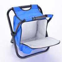 2 in 1 Outdoor Folding Chair Camping Fishing Chair Stool Portable Backpack Cooler Picnic Tools Storage Bag Hiking Seat Table Bag