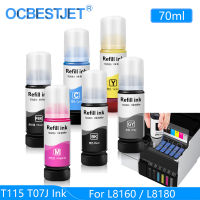 T115 T07J Refill Ink For Epson EcoTank L8160 L8180 Photo Inkjet Printer (5 color and 6 color is available)