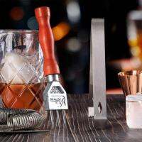 Japanese Steel Ice Pick Three Pronged Ice Chipper With Wood Handle Ice Crushers For tail Bartender Bar