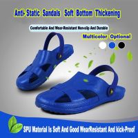 Anti-static Slippers Safety Shoes Man and Women for Work Non-slip Breathable Massage SPU   Soft  Soles Summer Fashion  Sandals Shoes Accessories