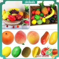 OKDEALS Gift Photography Props Party Wedding Supplies Home Decoration Artificial Apple Lifelike Orange Fake Peach Lemon Simulation Fruits