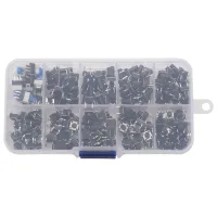 Tactile Push Button Switch Micro-Momentary Tact Assortment Kit (6x6 Push Button Switch 180pcs)