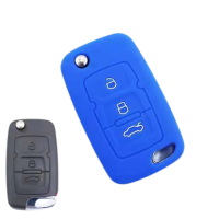 2 3 Buttons Silicone Car Key Cover Case For Geely Emgrand Ec7 EU 7 EU7 Gc5 Gc6 Ec8 Ec718 Ec715 Keys Holder Fob Accessories Key Chains