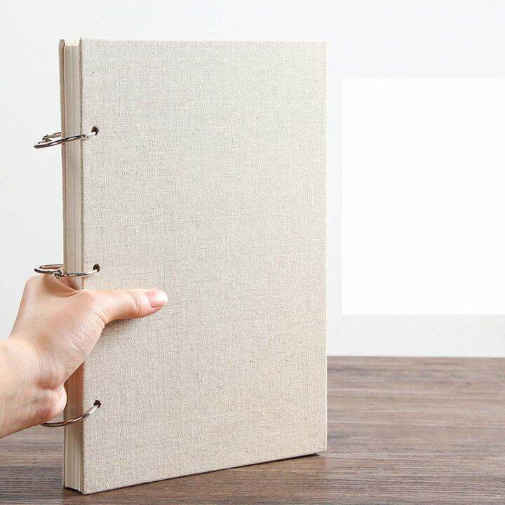 ANNACER 120 pages 160 GSM Super thick Hand Painted Linen hardcover Refillable Drawing Sketch