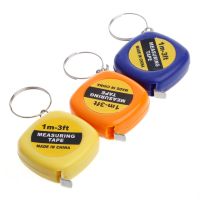 Easy Retractable Ruler Tape Measure Mini Portable Pull Ruler Keychain 1m3ft