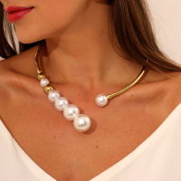 Gift Woman Jewelry Party Light Luxury Open Collar Fashion Pearl Necklace Exaggerated