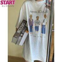 START 11.11เสื้อยืดแขนสั้นผู้หญิงใหม่เสื้อย้อนยุคหลวมครึ่งแขนฤดูร้อน