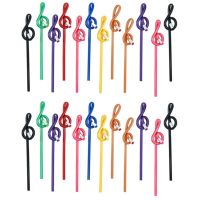 Students Note Pencils Musical Note Pencils with Eraser Colorful Music Pencils Wooden Treble Clef Bent Pencil