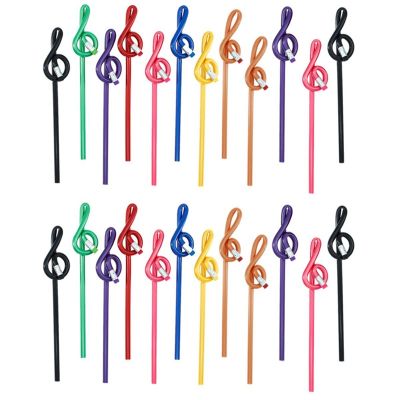 Students Note Pencils Musical Note Pencils with Eraser Colorful Music Pencils Wooden Treble Clef Bent Pencil