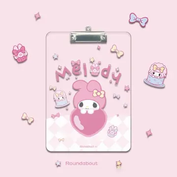 My Melody Plastic Folder with Pockets and Zipper, Clear File, A4 Size, Sanrio  Stationery