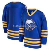 ♕✢✤ g40349011chao 037A เสื้อกีฬาแขนยาว ลาย HQ1 NHL Royal Buffalo Jersey Hockey พลัสไซซ์ QH1