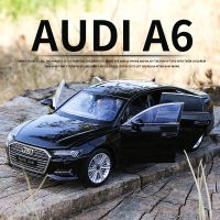 1:32 AUDI โมเดลรถโลหะผสม A6รถของเล่นโลหะหล่อจากเหล็กแบบจำลองสูงของเล่นคอลเลกชันรถยนต์เสียงและไฟสำหรับเป็นของขวัญให้เด็ก