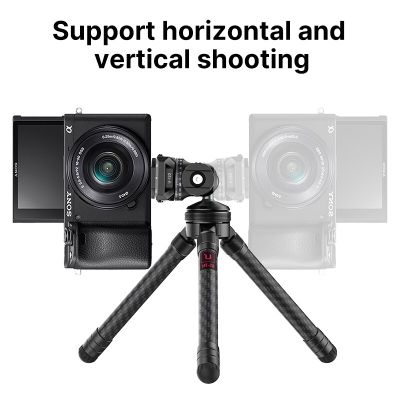 Ulanzi ขาตั้งกล้องคาร์บอนไฟเบอร์ปรับขยายได้ MT-28 DSLR สมาร์ทโฟนกล้อง SLR ขาตั้งกล้องสามขา Vlog ขาตั้งกล้องหัวกลมแบบพาโนรามาพร้อมฐานเสียบแฟลชแบบเย็น